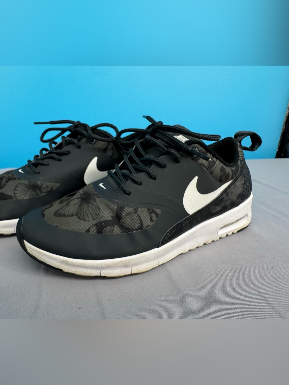 Nike Air Max Thea Print Black Butterfly Floral Sneakers Women’s Size 5.5